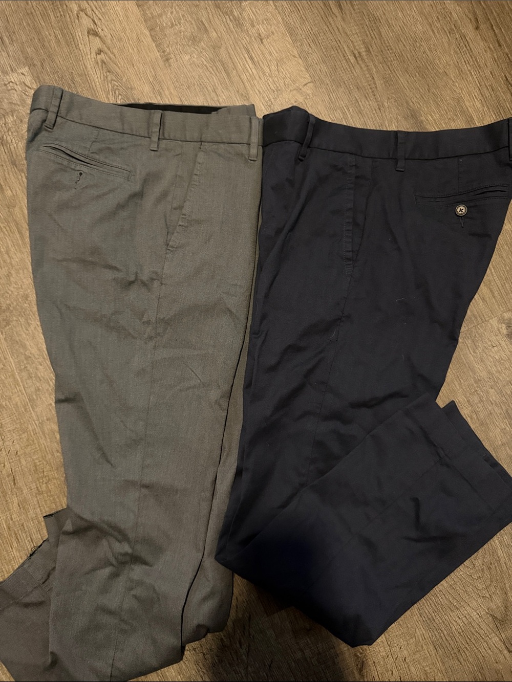 2 Bonobos Weekday Warrior Pants Tuesday (Navy Herringbone + Grey) 30x30 Slim